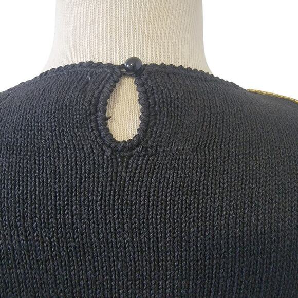 Vintage Victoria Harbour Floral Beaded Long Sleeve Sweater Blouse Womens Size L - Picture 7 of 8